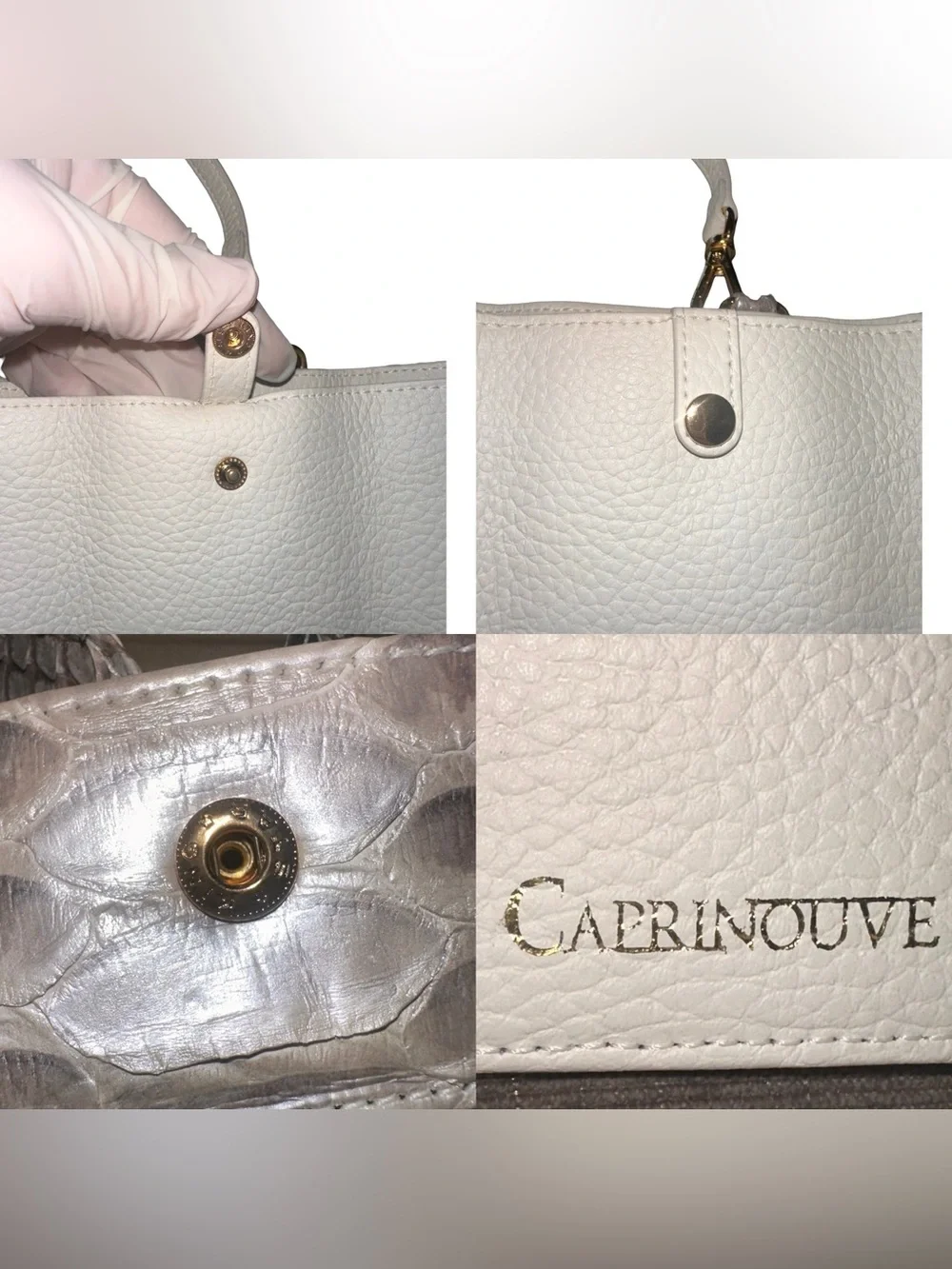 🔥Caprinouve Genuine Python Leather Trifold Compact Crossbody Wallet Bag🔥Pristine